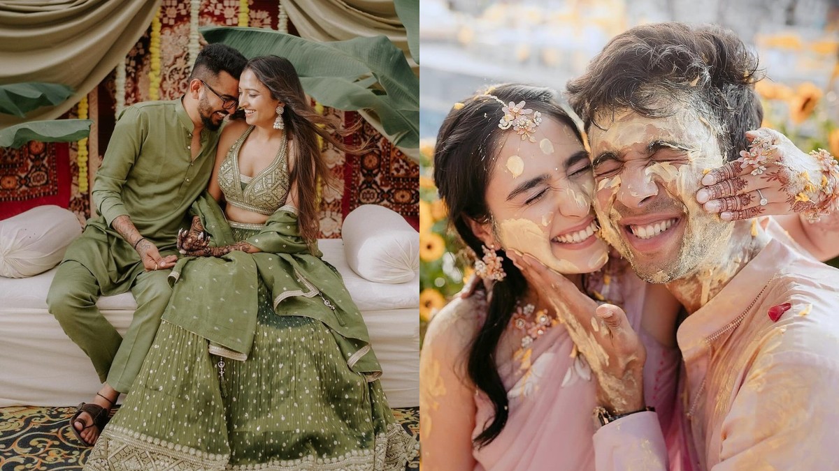 40+ Must-Have Haldi & Mehendi Poses for Bride and Groom