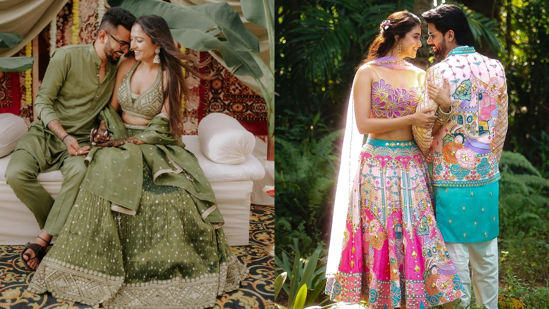10 Mehendi Outfit Ideas for Bride and Groom